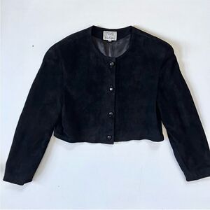 Vintage Maxima For Ann Taylor Suede Cropped Jacket